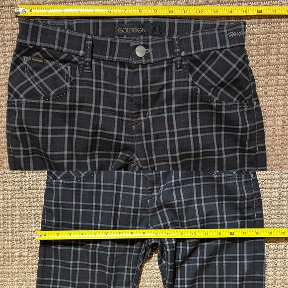 Vintage Goldsign “Hisjean” Plaid Cigarette Trousers – Y2K Cropped Pants - Picture 6 of 8
